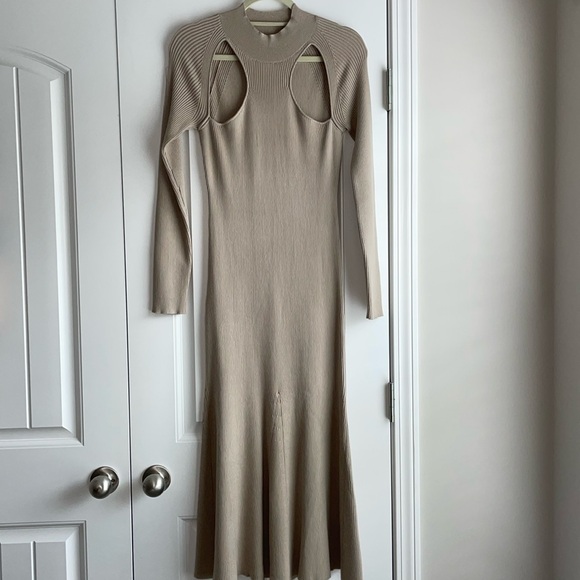 Lush Mock Neck Cut Out Sweater Dress - Picture 4 of 10